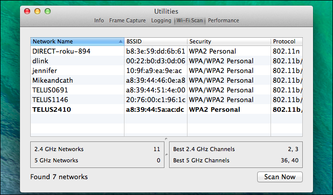 Network Channel Scanner Mac